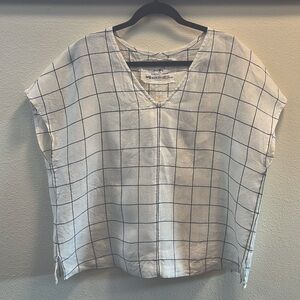 MALTA top size xl in window pane linen by not Perfect Linen